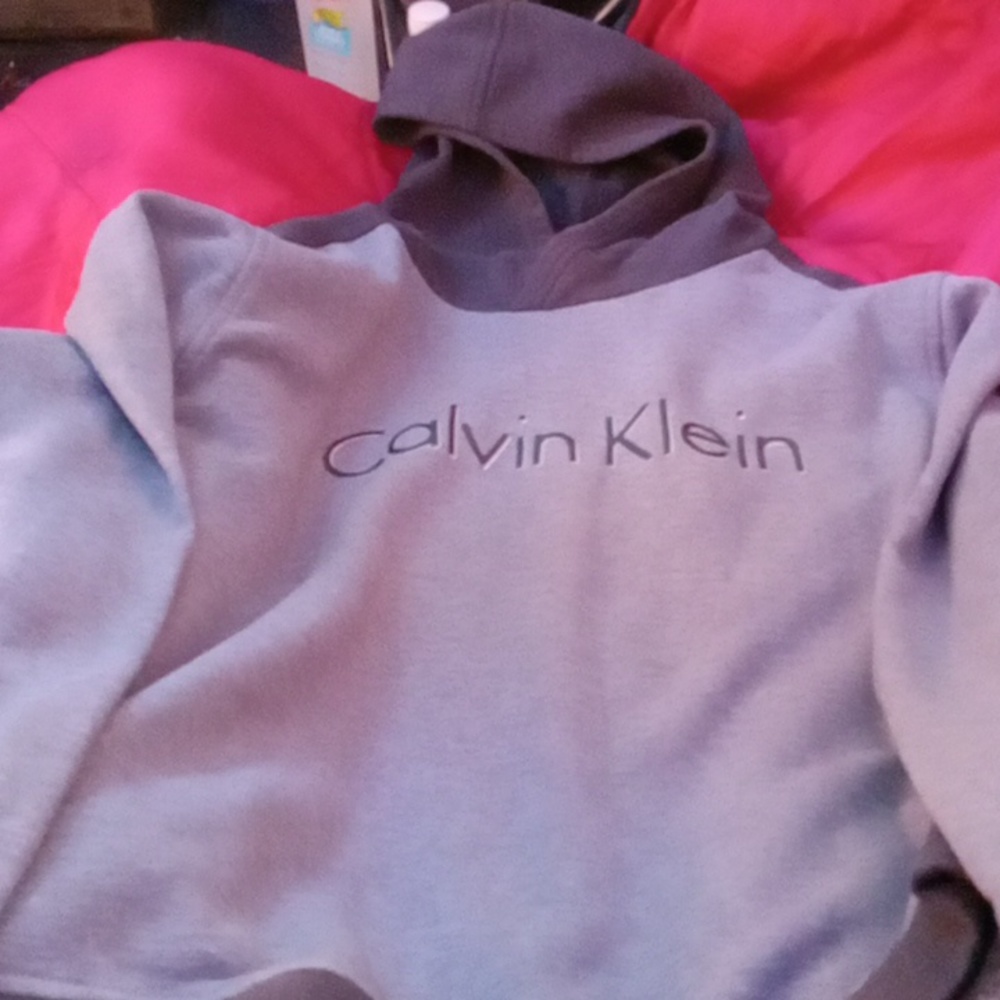 NWOT Calvin Klein grey and black hoodie size Large.Retail $60.